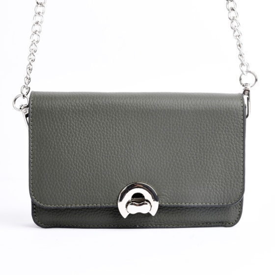 کیف زنانه مجلسی طرح هانیس چرم فلوتر سبز