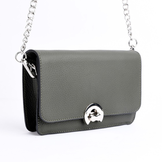 کیف زنانه مجلسی طرح هانیس چرم فلوتر سبز