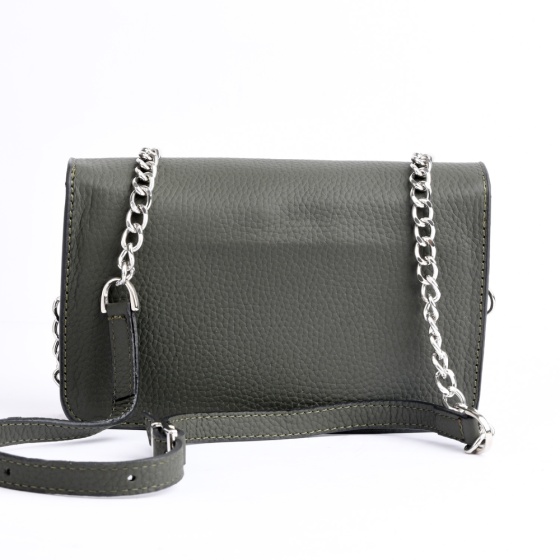 کیف زنانه مجلسی طرح هانیس چرم فلوتر سبز