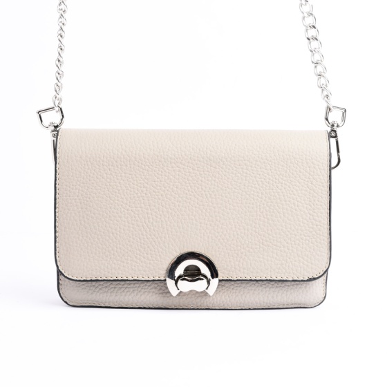 کیف زنانه مجلسی طرح هانیس چرم فلوتر کرم