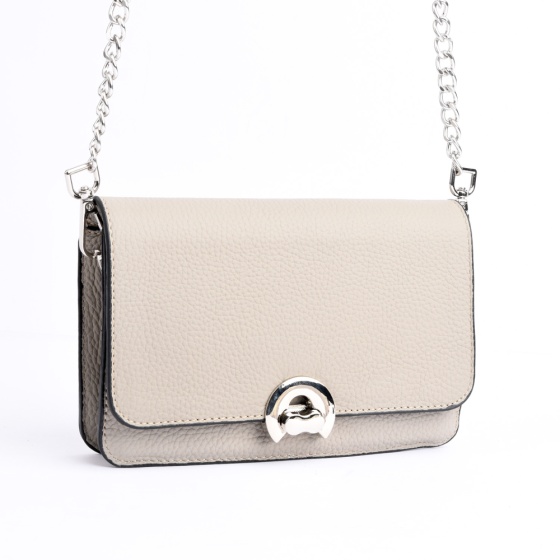 کیف زنانه مجلسی طرح هانیس چرم فلوتر کرم