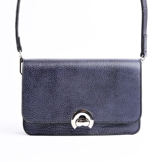 کیف زنانه مجلسی طرح هانیس چرم فلوتر بنفش