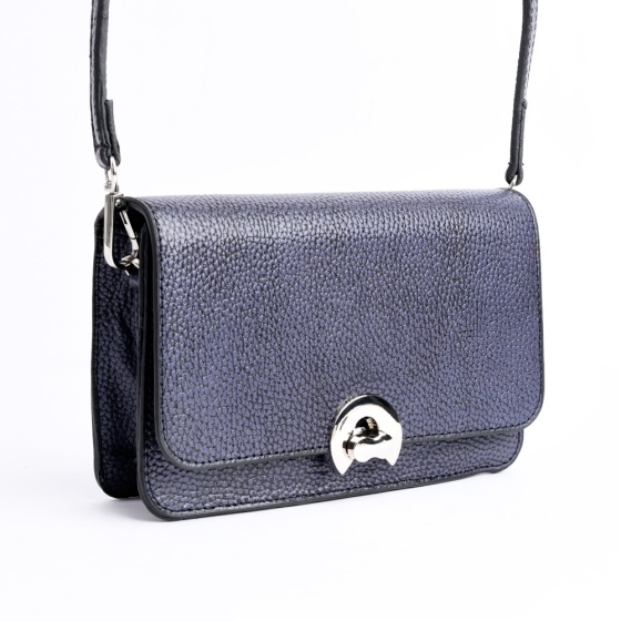 کیف زنانه مجلسی طرح هانیس چرم فلوتر بنفش