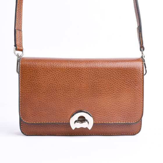 کیف زنانه مجلسی طرح هانیس چرم فلوتر عسلی