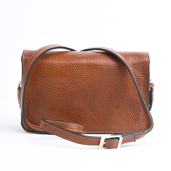 کیف زنانه مجلسی طرح هانیس چرم فلوتر عسلی