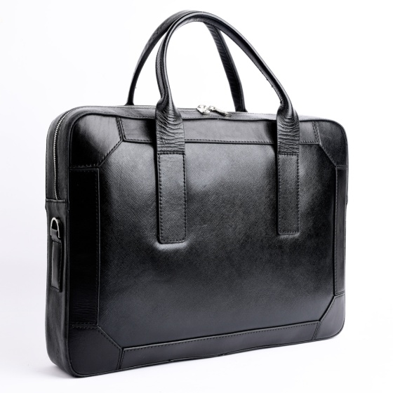 کیف اداری طرح دامون چرم لیزارد مشکی