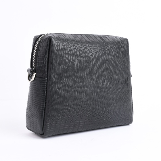 کیف دوشی زنانه طرح دنیز مشکی لیزارد