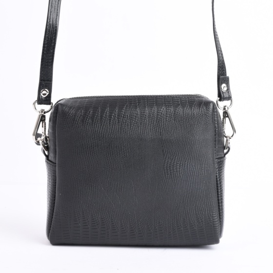 کیف دوشی زنانه طرح دنیز مشکی لیزارد