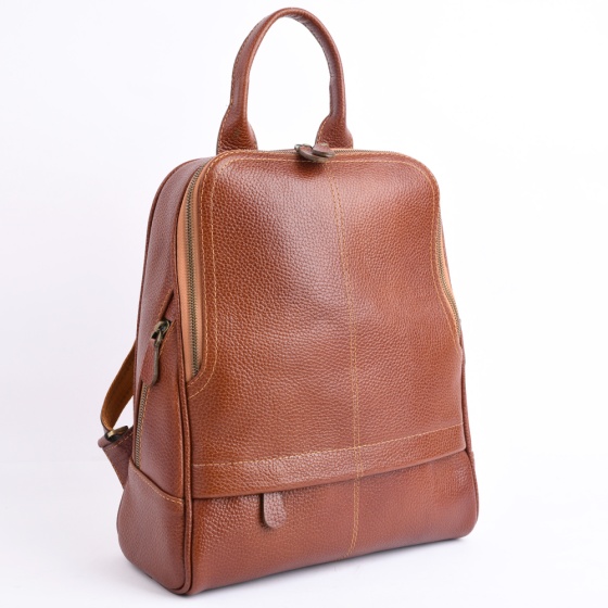 کوله پشتی طرح داریا چرم فلوتر عسلی