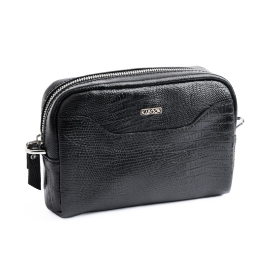 کیف دوشی زنانه مینو لیزارد مشکی