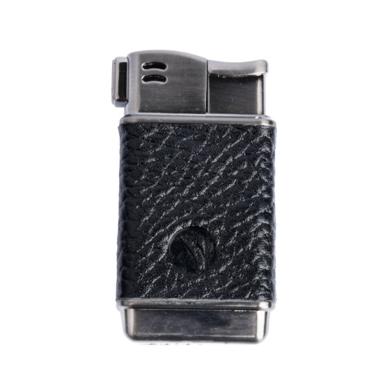 فندک گازی بدنه چرم مشکی فلوتر