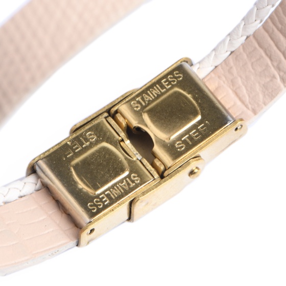 دستبند چرم 67 زنانه کرم