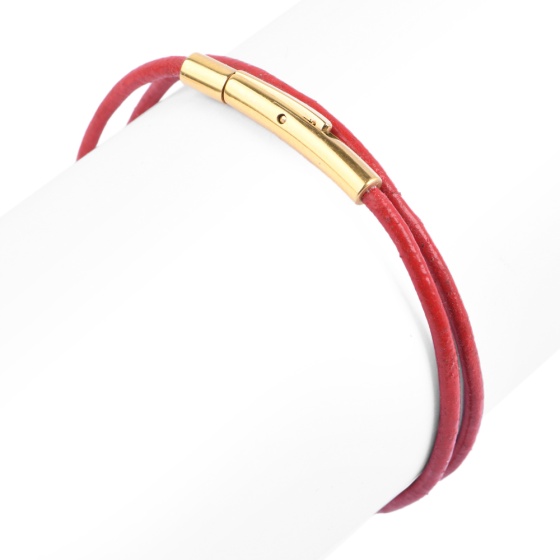 دستبند زنانه دو دور لول قرمز