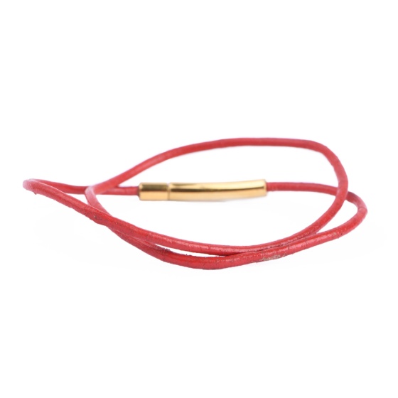 دستبند زنانه دو دور لول قرمز