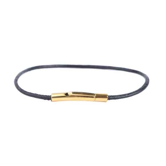 دستبند زنانه تک دور لول مشکی