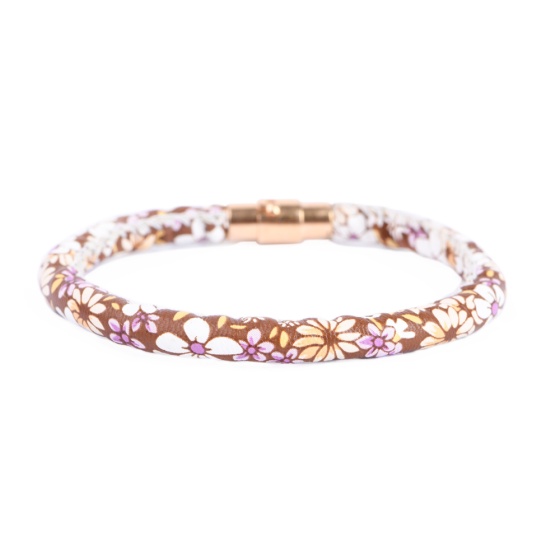 دستبند زنانه لول طرح گل دار شماره 3