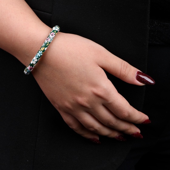 دستبند زنانه لول طرح گل دار شماره 4