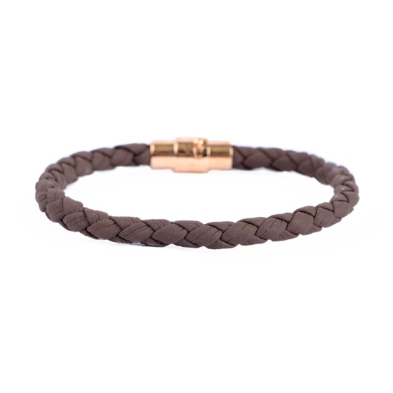 دستبند زنانه بافت قهوه ای
