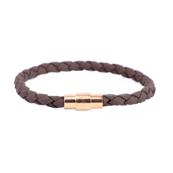 دستبند زنانه بافت قهوه ای