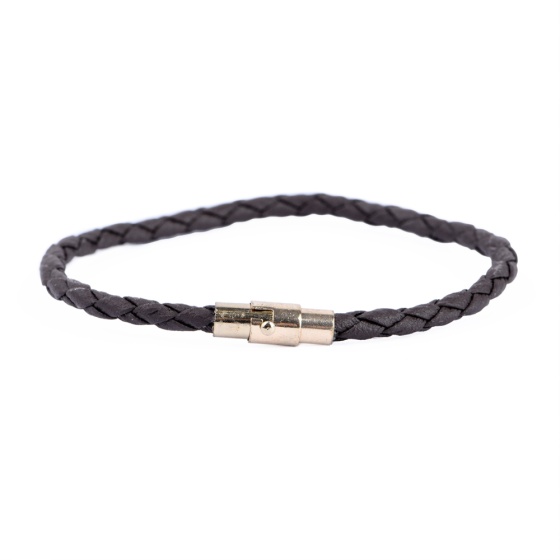 دستبند بافت متوسط قهوه ای