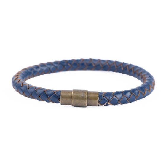 دستبند بافت سورمه ای