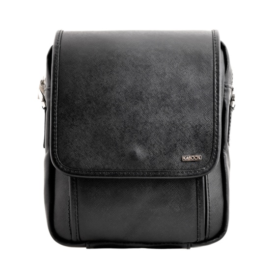 کیف کراس بادی مردانه طرح آرشام چرم مشکی مونت بلانک