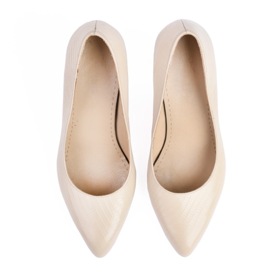 ست کیف و کفش زنانه چرم لیزارد کرم