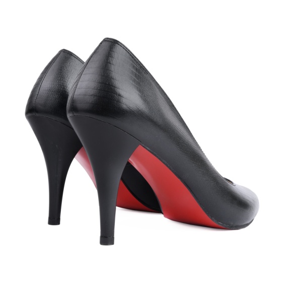 کفش زنانه چرم طرح لیزارد مشکی