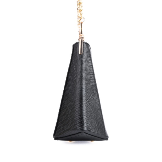 ست کیف و کفش زنانه چرم لیزارد مشکی