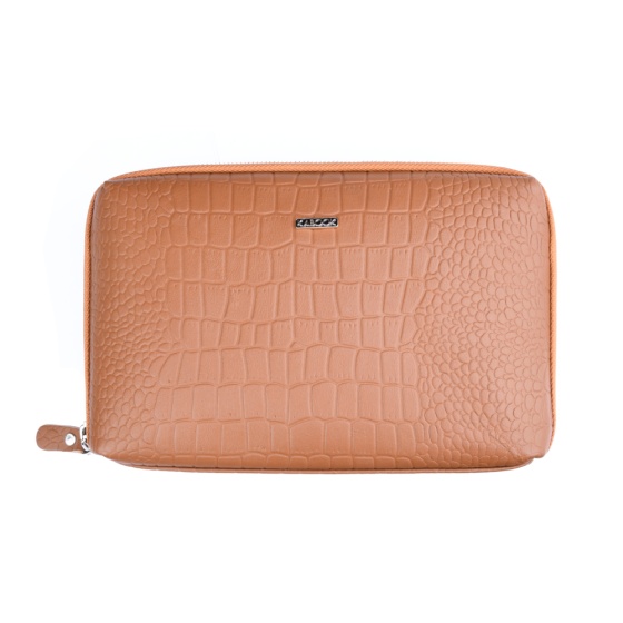 کیف پاسپورتی عسلی کروکودیل