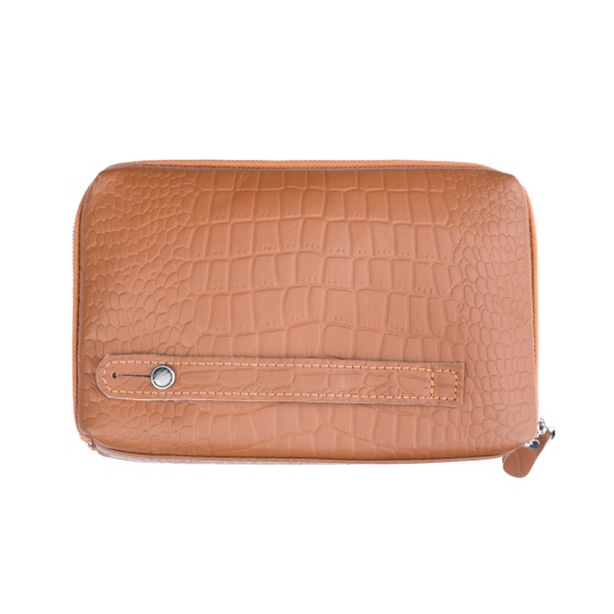 کیف پاسپورتی عسلی کروکودیل