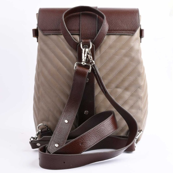 کوله پشتی طرح 5003 چرم کرم - قهوه ای