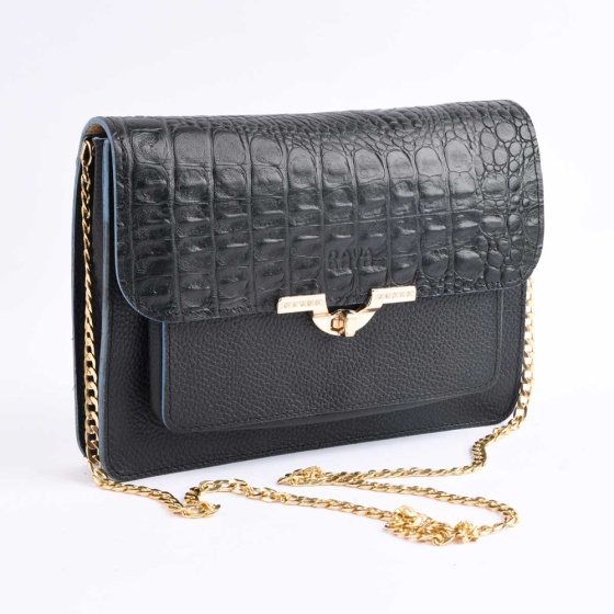 کیف مجلسی زنانه طرح 5032 چرم فلوتر مشکی