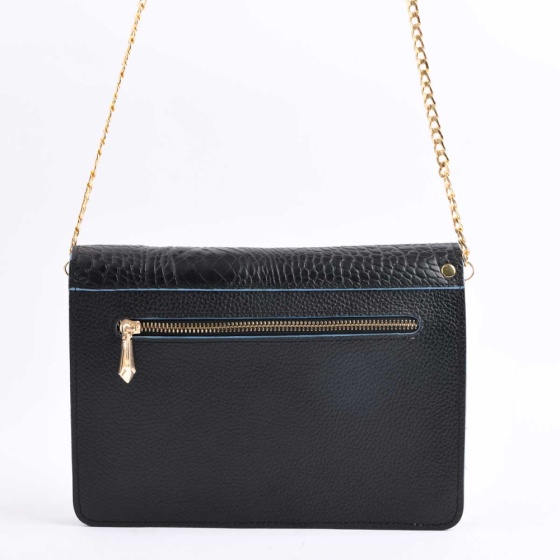 کیف مجلسی زنانه طرح 5032 چرم فلوتر مشکی