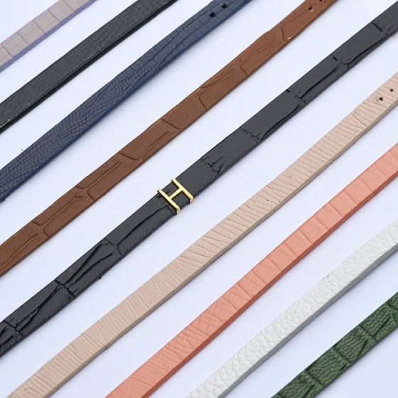 دستبند زنانه طلا چرم حرف H