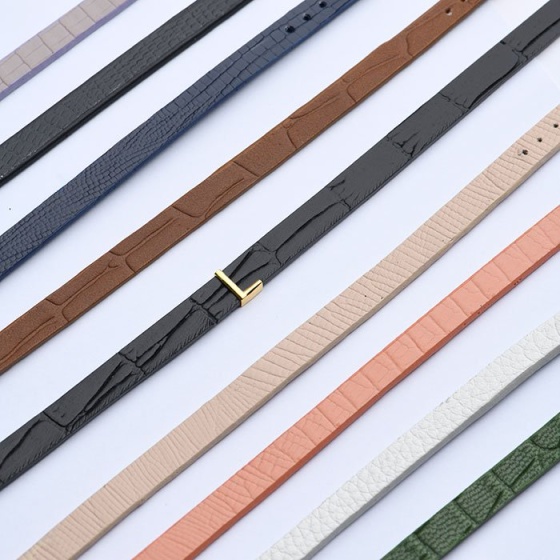 دستبند مردانه طلا چرم حرف L