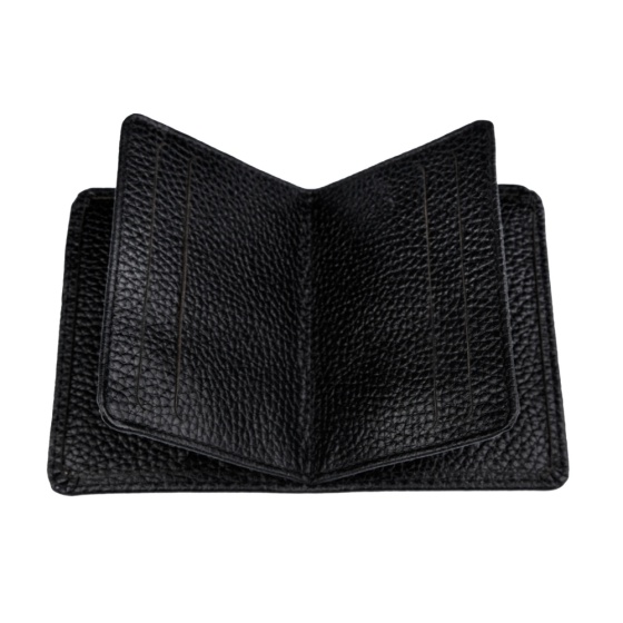 کیف کارت 4 لت طرح نظام چرم مشکی فلوتر