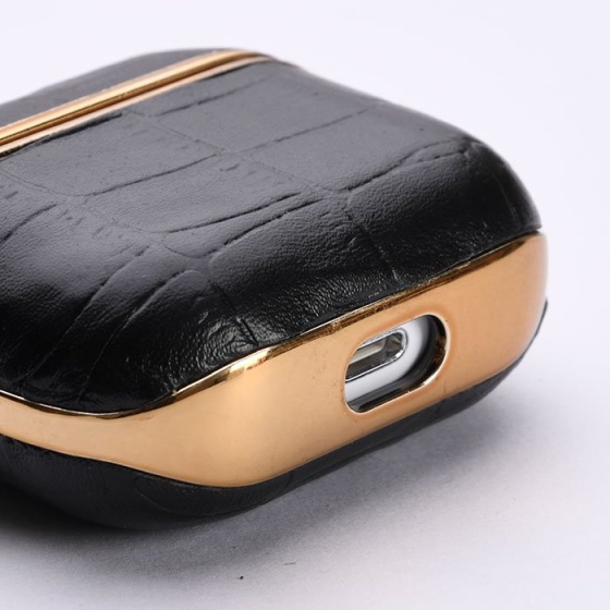 قاب ایرپاد 3 چرم مشکی لیزارد