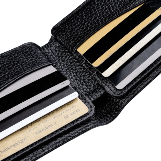 کیف پول جیبی طرح آراز چرم فلوتر مشکی