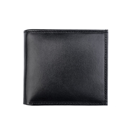 کیف پول جیبی طرح جوان چرم ساده مشکی