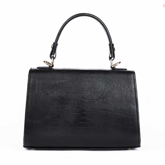 کیف دستی زنانه مدل روسا چرم لیزارد مشکی