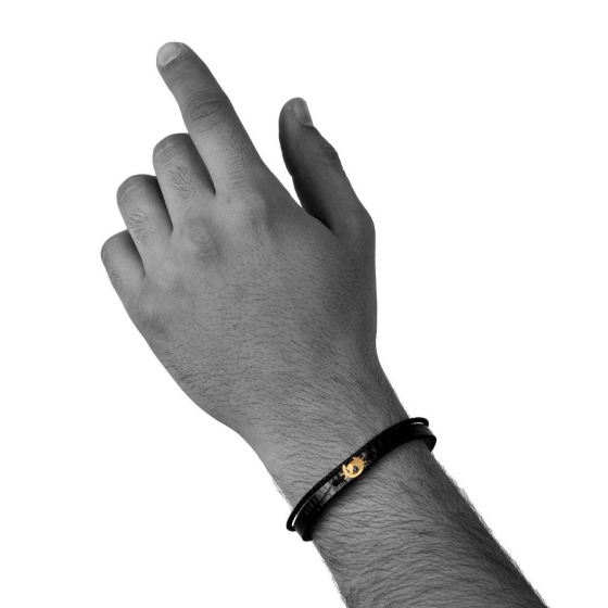 دستبند مردانه طلا طرح نعل اسب