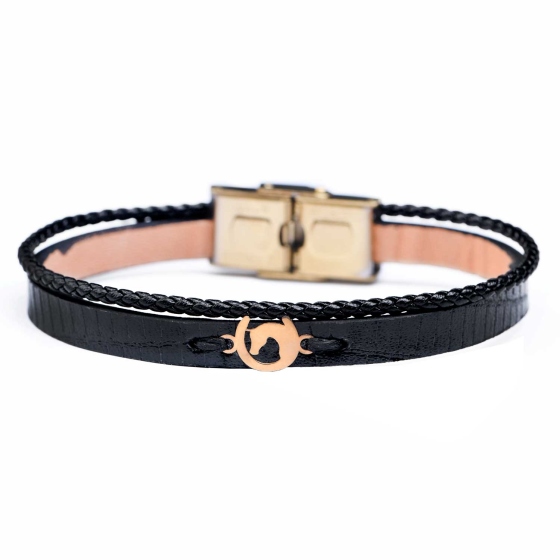 دستبند مردانه طلا طرح نعل اسب