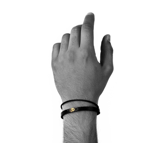 دستبند مردانه طلا طرح اوم