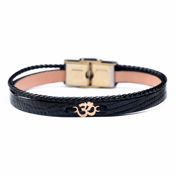 دستبند مردانه طلا طرح اوم