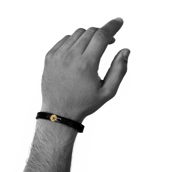 دستبند مردانه طلا طرح چاکراه