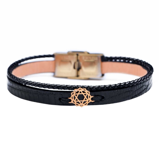 دستبند مردانه طلا طرح چاکراه