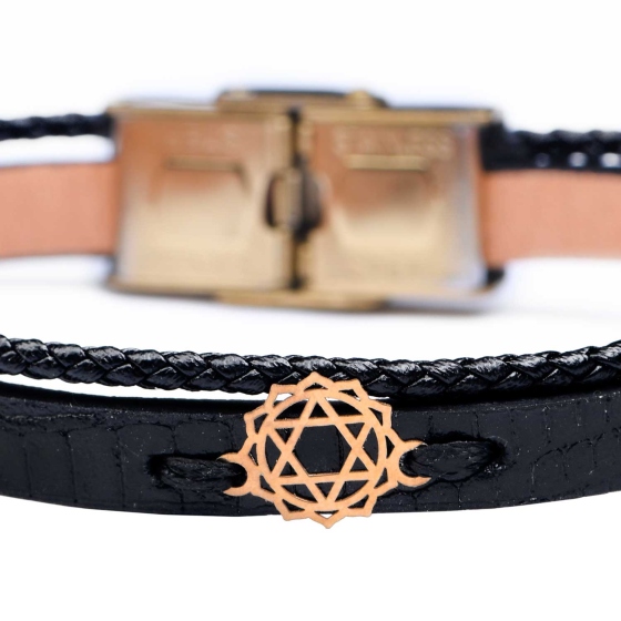 دستبند مردانه طلا طرح چاکراه