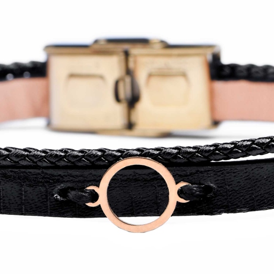 دستبند مردانه طلا طرح دایره