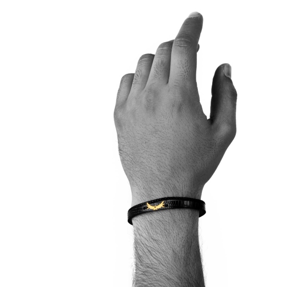 دستبند مردانه طلا طرح عقاب